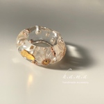 flower clear ring【約11号】