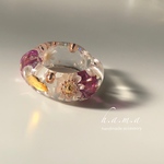 flower clear ring【約11号】