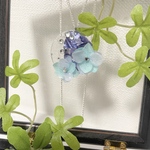 シェル と 紫陽花 の レジン ネックレス