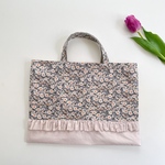 ♤﻿リバティ アリスw×グレイッシュピンク  レッスンバッグ♡選べるワッペン♡