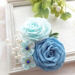 ≪つまみ細工≫ ミニバラのコサージュ 入学式 結婚式 卒業式