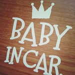 47 BABY IN CAR ステッカー おうかん
