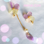 花びらひとひら舞う 紫陽花ピアス