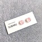 【送料無料】桜カラーガラス　　ピアス／イヤリング　樹脂ノンホールピアス・金属イヤリング・サージカルステンレス・ボディピアス等　パーツ変更可能