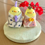 ひよこのお雛様　季節の置物 玄関飾り　ひな祭り