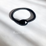 天然石 ブラックオニキスの髪飾り（ヘアゴム）パワーストーン   -onyx