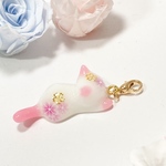 チャーム　◆  猫　ピンク　桜