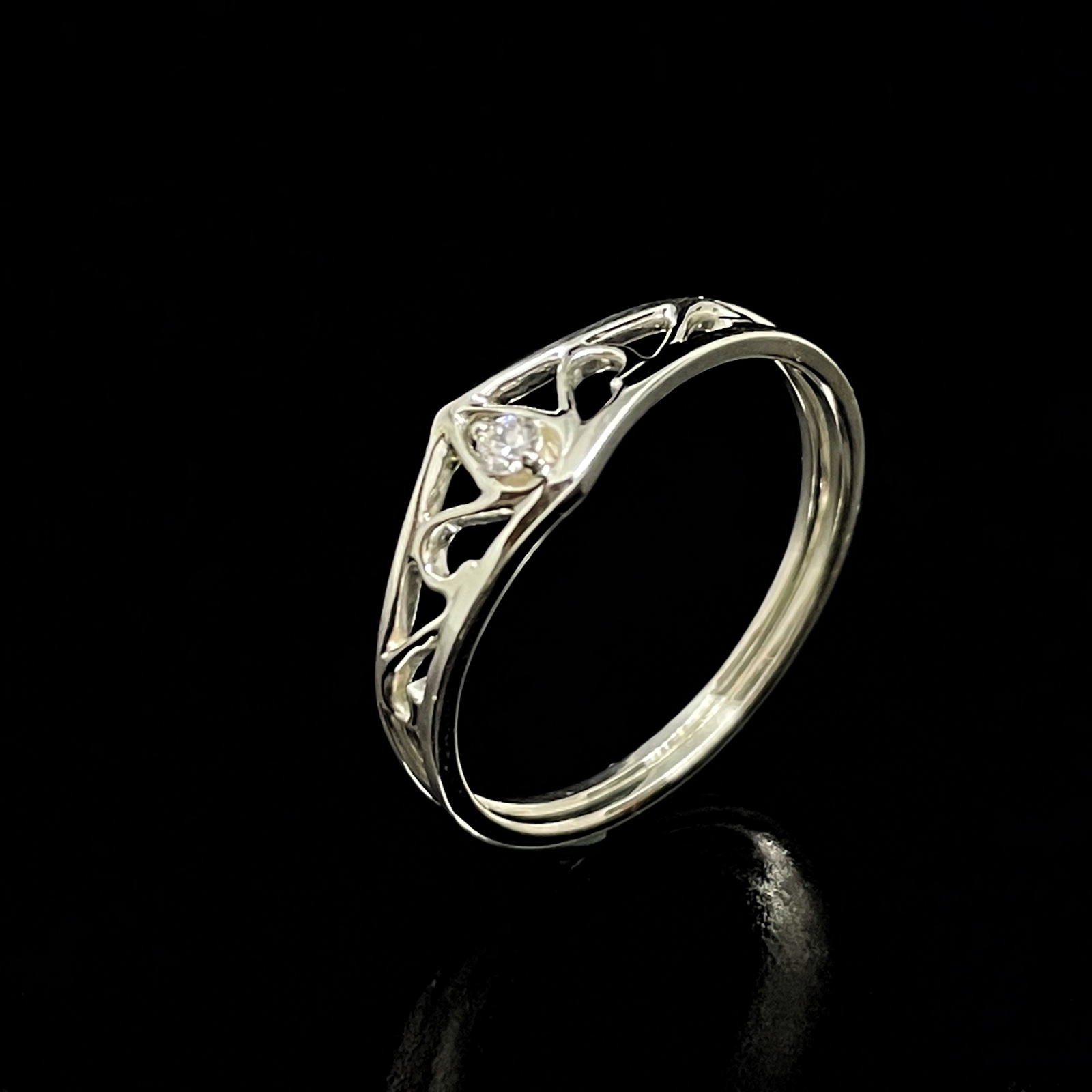 ティアラ風 ラピスラズリ ダイヤ リング