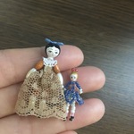 アンティーク風なミニチュアドール2人セット♡ビーズの人形♪