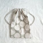 上履き袋☆シューズ袋☆巾着袋☆入園グッズ☆入学グッズ☆ドット☆北欧☆ホワイト☆グレー
