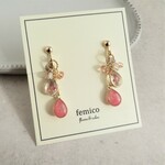 なでしこ色のイヤリング/ピアス