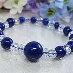 【お得品】高品質 ラピスラズリ 天然水晶 サイズグラデーション 幸運 お守り 幸せ 星空 願い 瑠璃色  天然石 F29