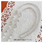 🌼*ﾟお花＆SWAROVSKIの大人可愛い2WAYチェーン メガネチェーン マスクチェーン