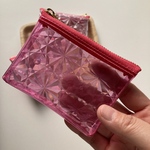 お試し価格&気まぐれ作品★Mサイズ★中身が見えるポーチ★くるみるく工房の虹色ミニミニポーチ★クリアポーチ★PVC★