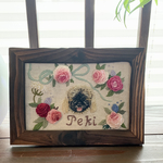 リアルなお顔の刺繍🪡うちの子似顔絵　　フルオーダー　　　　