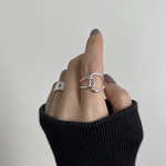 Re ▽ Silver ring R54