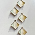 【4pcs yellow×blue #59-3】square plate charm