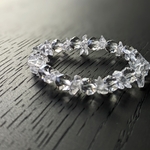 【幸運を招く】宝石質QUARTZクォーツ（天然石水晶クリスタル）ブレスレット