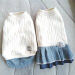 犬服！アランニット！デニムスカート