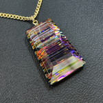 🌈ダイクロブラックレインボーガラスペンダント🌈