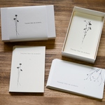  [箱入りめも]  Thank you as always - pressed flowers - <名刺サイズメッセージカード60枚>