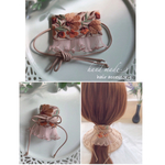 インド刺繍リボンのポニーフック♡ラップポニー　ラップリボン