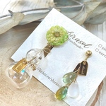 花瓶の世界ピアス・イヤリング𓂃𓈒𓏸𓍯グリーン