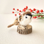 【スズメ】手のひらサイズのミニチュン/ミニチュア　羊毛フェルト　野鳥　雀　鳥　ぬい撮り　ドール　撮影道具　撮影小物