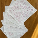花布巾用下絵付き晒布巾(春待ち編)