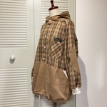 【専用ページです】CHECK SMOG HOOD SHIRTS -brown- ▶︎パーカー・シャツ
