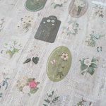 【S1258】green コラージュ素材  シール  花
