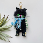 2071❤️ふわもこ黒猫chanチャームストラップ