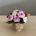バラのアレンジ花籠　