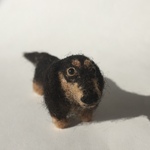 フェルト犬 ダックスフント 黒タンさん <MW472>