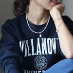 pearl ＆oval chain 5way necklace（アレルギー対応）