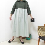 **197様ご予約品**2590アースカラーのふわふわワンピース　コットン