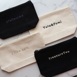 【オーダーメイド】名入れ メッセージ マチありポーチ 刺繍 イニシャル 名前入れ 名前入り 文字入れ 