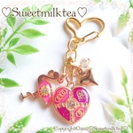 ハートミンゴキーホルダー🦩💕
