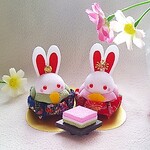 《再販》お雛さま　つまみ細工　うさぎ雛　ひなまつり