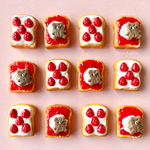 【観賞用・ピアス/イヤリング】あまあま♡苺トースト