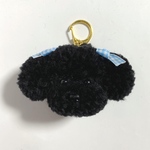 pomu0301様専用　毛糸のぽんぽん トイプードルのキーホルダー（黒・リボン付）