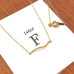 14Kgf/K14gf 極細 ウェーブパイプネックレス カーブネックレス