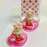 猫いちごケーキ　ミニチュアハンドメイド　バレンタイン　シルバニア　ブライス　ドール