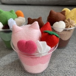 カップデザート3個セット(=^ェ^=)フェルト ままごと