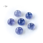 宝石質タンザナイトAA　ラウンド　カボション6×6mm 1粒　天然石パーツ販売
