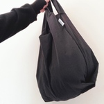 シンプルなナイロンのエコバッグ⭐︎黒