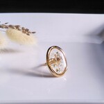 送料無料＊ドライフラワー　ゴールドフラワーリング
