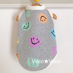 再販⑥入荷いたしました！犬服　スマイルロゴタンク お胸の色が選べます。サイズもたくさんあります！お揃いにもオススメ★【送料無料】