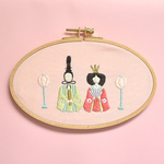 お雛祭りの刺繍フレーム