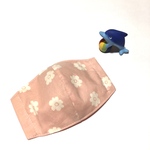 子供のマスク☆ 小学生サイズ　立体マスク　キッズマスク　白いお花